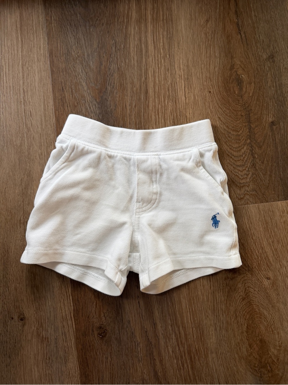 Ralph Lauren White boy's Stretch Shorts with Polo Logo